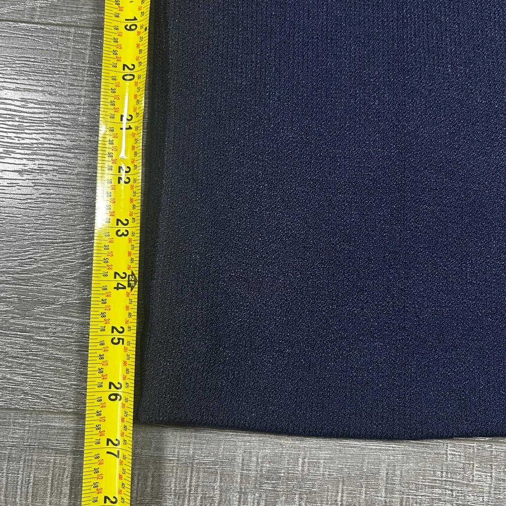 St John Evening by Marie Gray Navy Wool Blend Wide Leg Knit Pants Size 10 - Picture 6 of 8